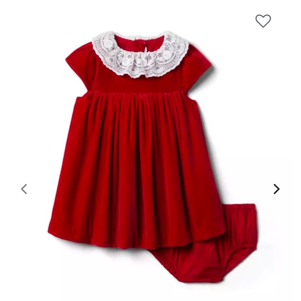 Red velvet baby dress Janie & Jack 0-3 months